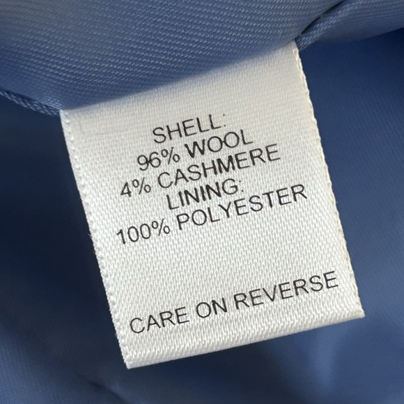 TALBOTS WOMAN Blue Plaid Cashmere Wool BLAZER Jacket 18W Work Office Academia - Picture 13 of 14